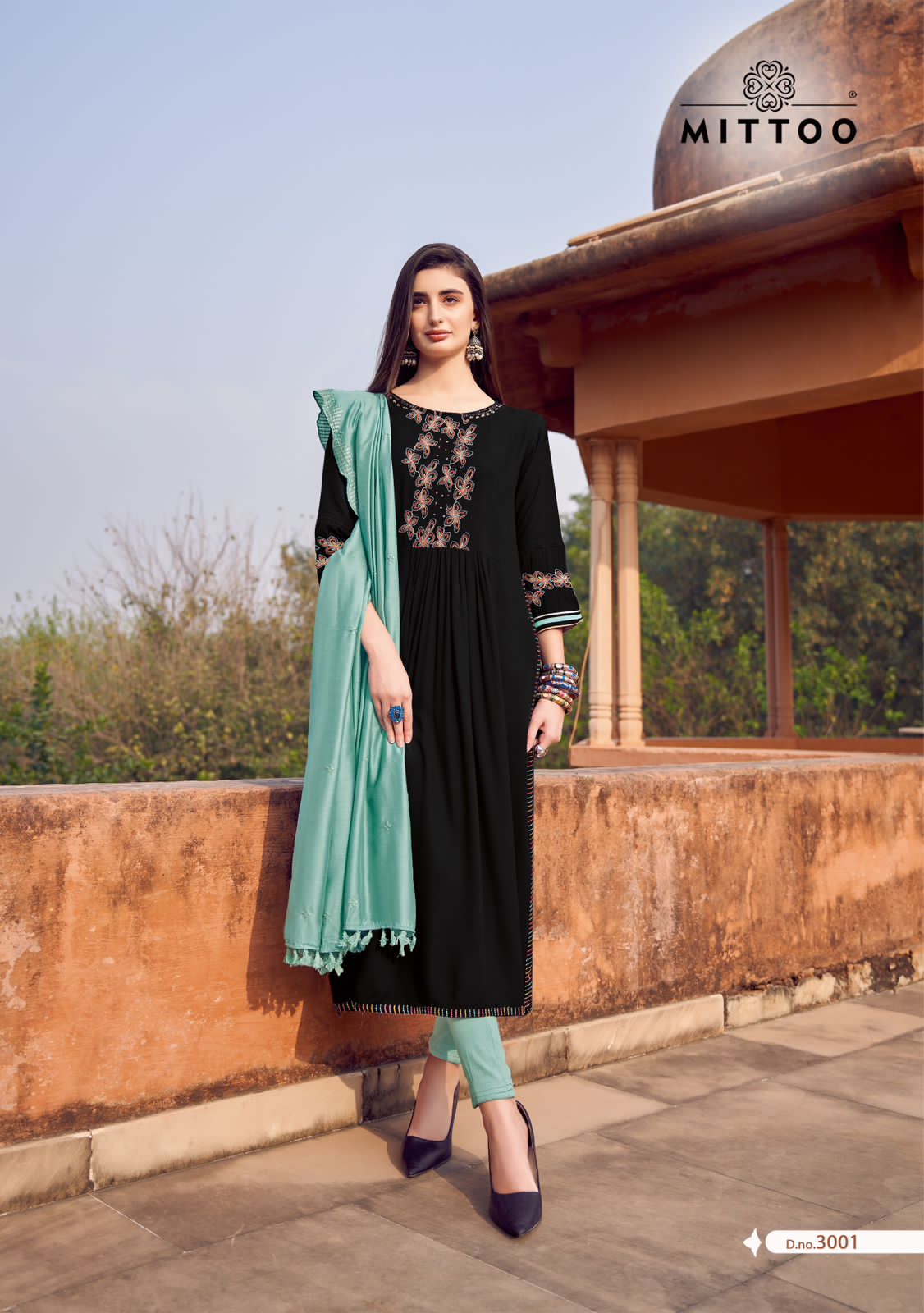 Pavitra By Mittoo Embroidery Kurti With Bottom Dupatta Wholesale Price In Surat
